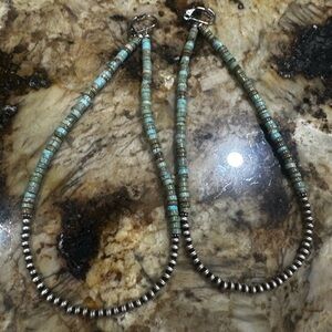 Elegant Silver and Turquoise Beaded Necklace